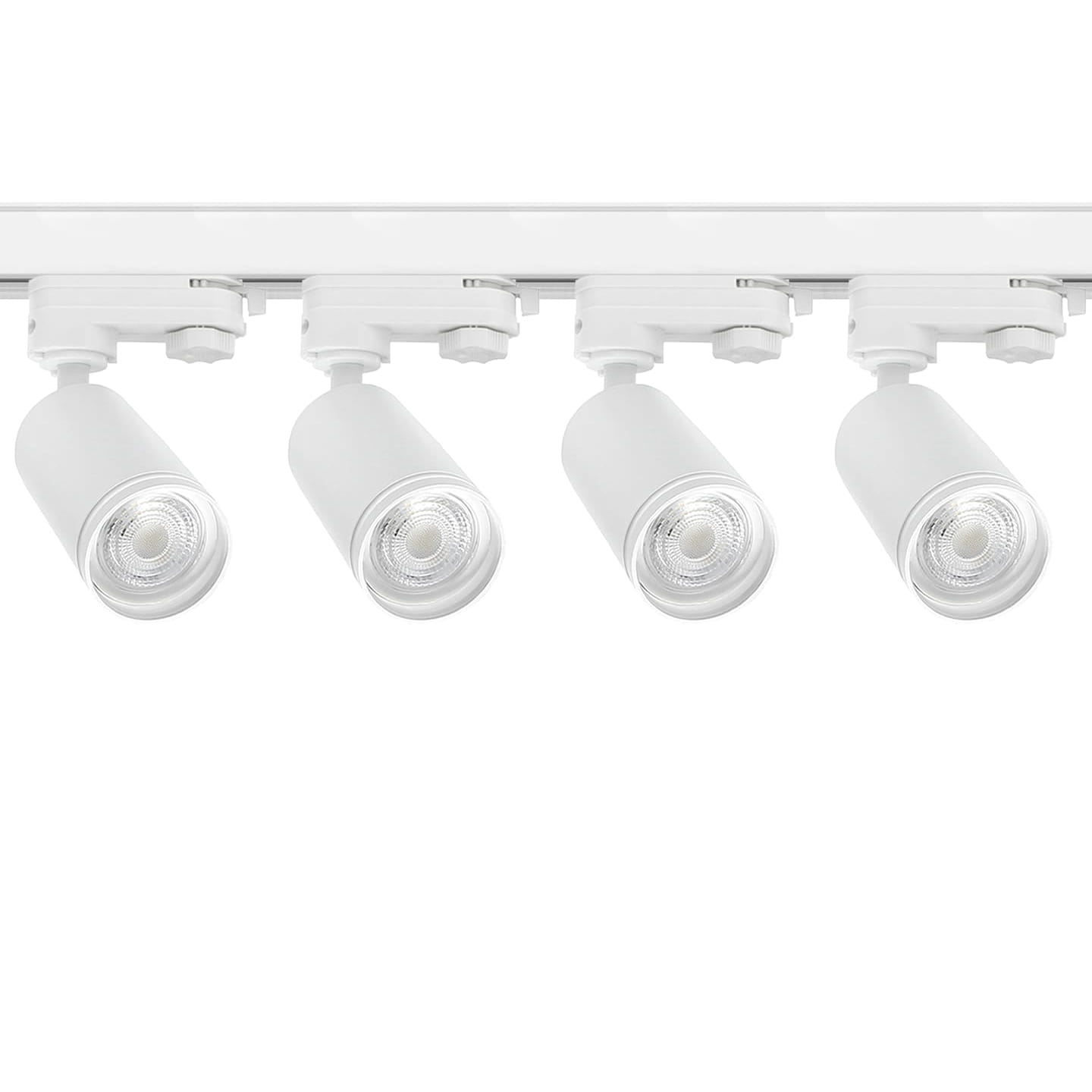 4 x reflektor na GU10 madara ring biała + dwie szyny 1 m + łącznik zasilający