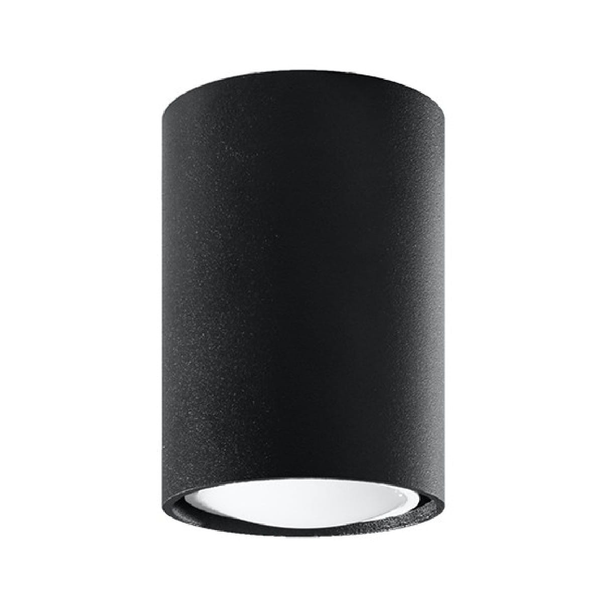 Lampa sufitowa czarna tuba LAGOS 10cm