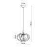 Lampa wisząca z drewna skandynawska MANDELINO