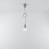 Lampa wisząca żarówka na kablu szara DIEGO