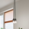 Lampa wisząca żarówka na kablu szara DIEGO