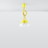 Lampa wisząca żarówki na kablu żółta DIEGO 5xE27