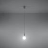Lampa żarówka wisząca na kablu biała DIEGO