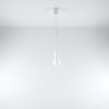 Lampa żarówka wisząca na kablu biała DIEGO