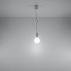 Lampa żarówka wisząca na kablu biała DIEGO