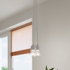 Lampa żarówka wisząca na kablu biała DIEGO