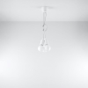 Lampa wisząca żarówki na kablu biała DIEGO 3xE27