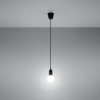 Lampa żarówka na kablu wisząca czarna DIEGO