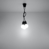 Lampa wisząca żarówki na kablu czarna DIEGO 3xE27