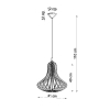Lampa wisząca skandynawska drewniana ELZA