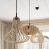Lampa wisząca skandynawska drewniana ELZA