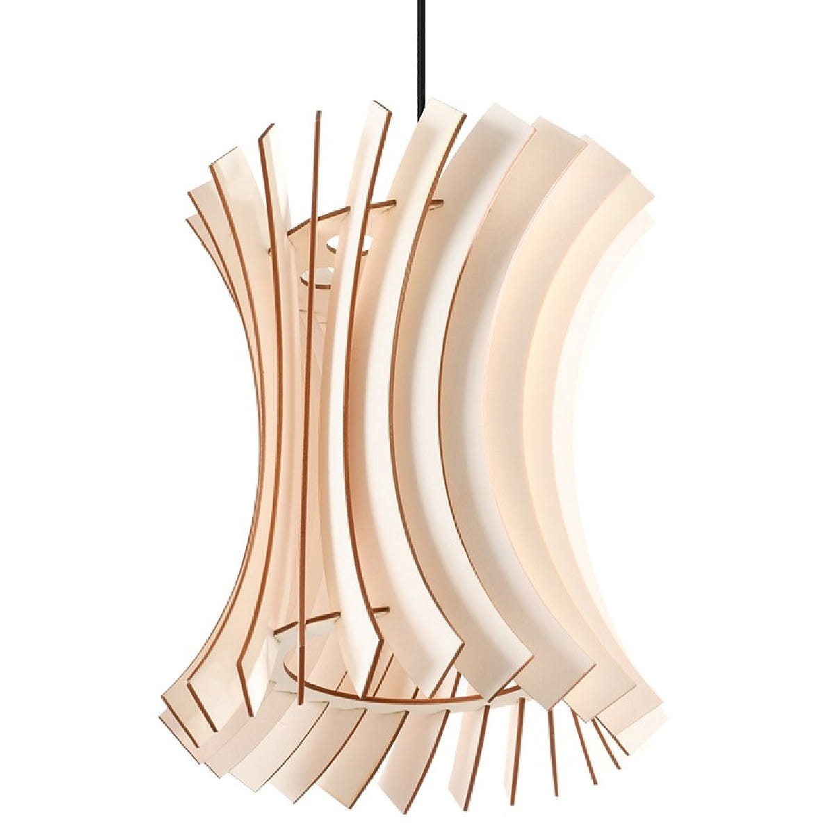 Lampa wisząca z drewna skandynawska ORIANA