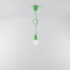 Lampa żarówka na kablu wisząca zielona DIEGO