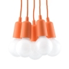 Lampa wiszące żarówki pomarańczowa DIEGO 5xE27