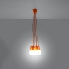 Lampa wiszące żarówki pomarańczowa DIEGO 5xE27