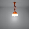 Lampa wiszące żarówki pomarańczowa DIEGO 5xE27