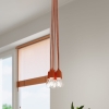 Lampa wiszące żarówki pomarańczowa DIEGO 5xE27
