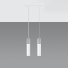 Lampa wisząca tuba podwójna BORGIO biała beton