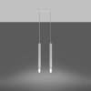 Lampa wiszące sople biała WEZYR metal szkło 2xG9