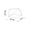 Plafon geometryczny sufitowy biały HEXA 25 cm