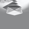 Plafon geometryczny sufitowy srebrny HEXA 25 cm