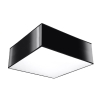 Plafon kwadratowy czarny E27 LED HORUS 25