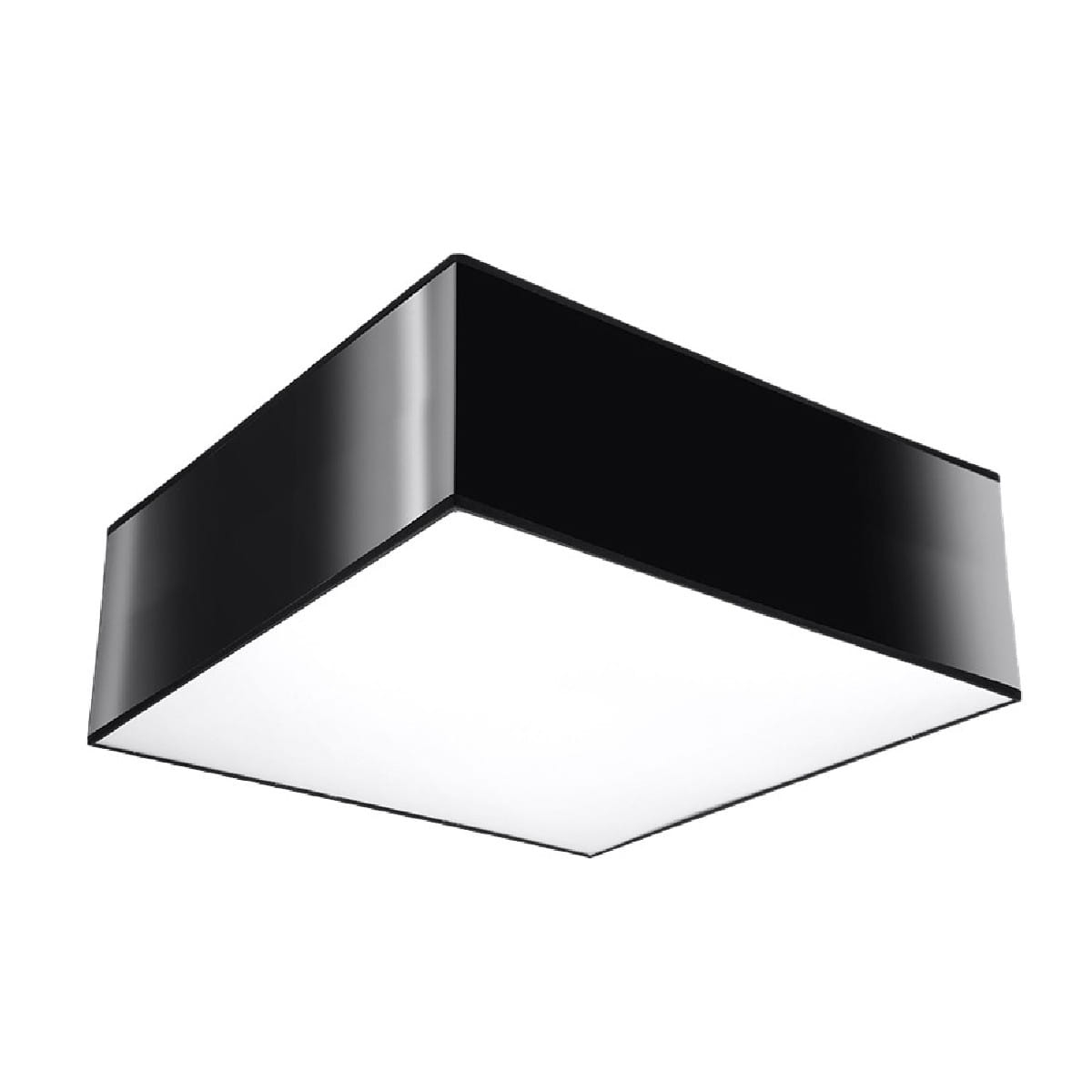 Plafon kwadratowy czarny E27 LED HORUS 25