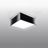 Plafon kwadratowy czarny E27 LED HORUS 25