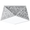 Plafon geometryczny sufitowy srebrny HEXA 25 cm