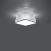 Plafon geometryczny sufitowy srebrny HEXA 25 cm