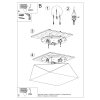 Plafon geometryczny biały sufitowy HEXA 45 cm