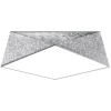 Plafon geometryczny srebrny sufitowy HEXA 45 cm