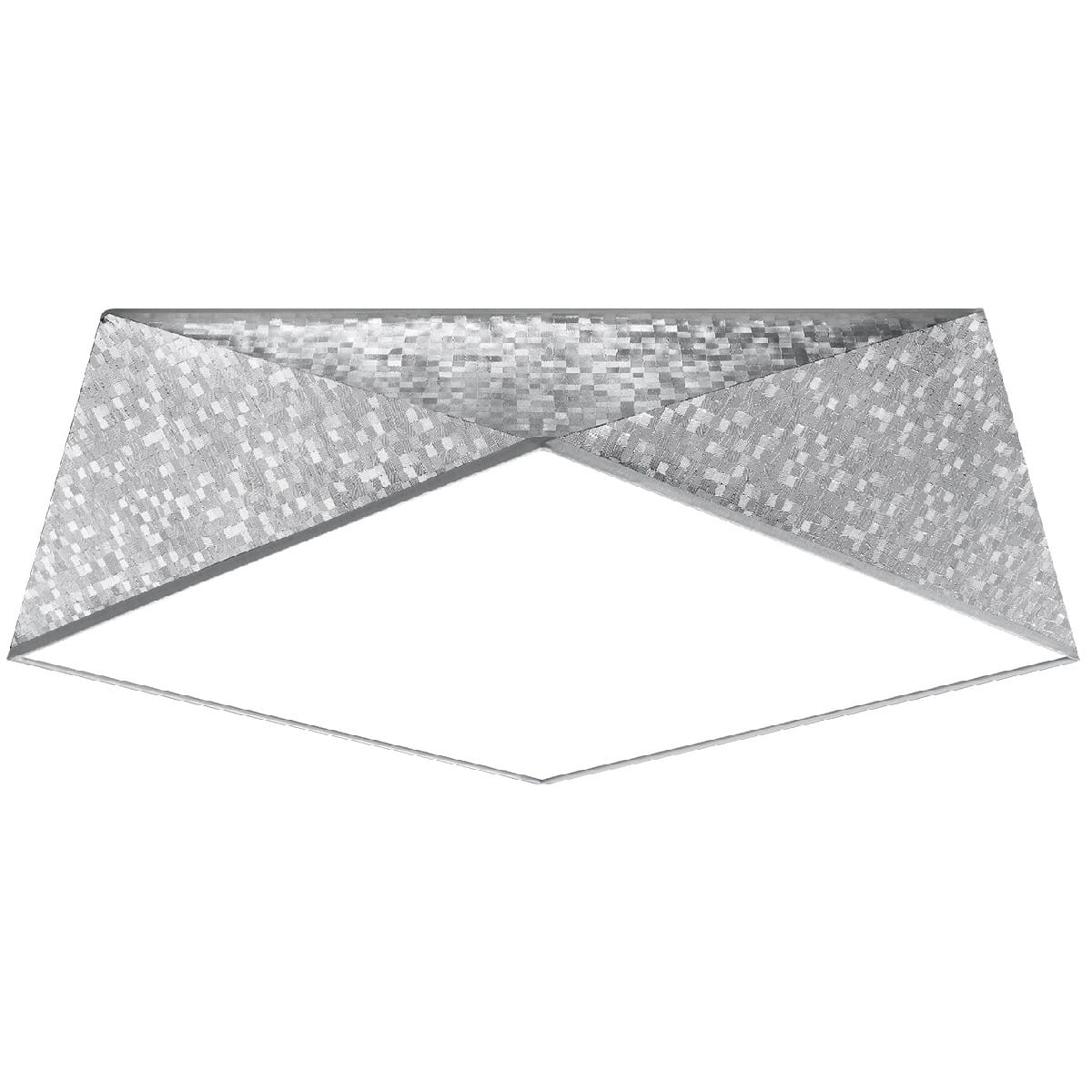 Plafon geometryczny srebrny sufitowy HEXA 45 cm