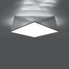 Plafon geometryczny srebrny sufitowy HEXA 45 cm