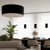 Plafon LED 50 cm czarny okrągły OTTO