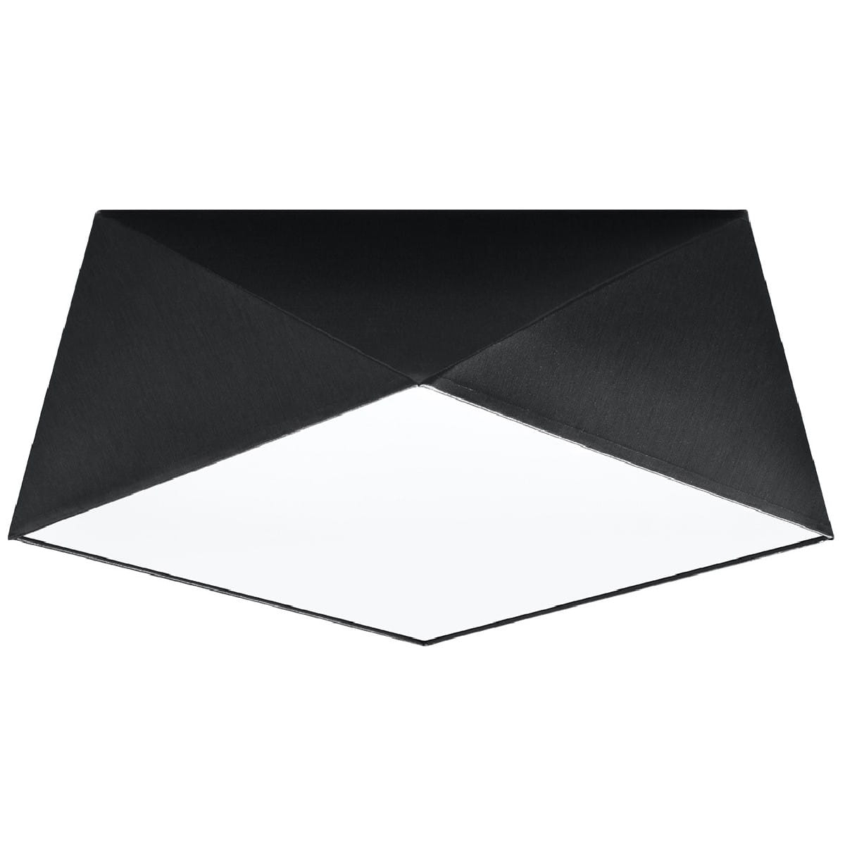 Czarny plafon geometryczny HEXA 35 cm