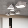 Plafon geometryczny srebrny sufitowy HEXA 45 cm