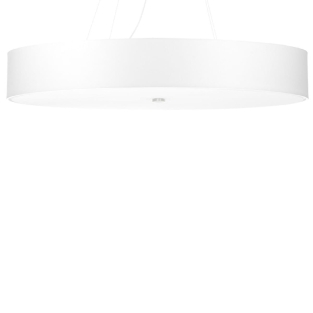 Lampa wisząca duża z abażurem biała SKALA 90 cm