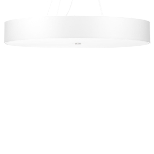 Duża lampa wisząca biała z abażurem SKALA 100 cm