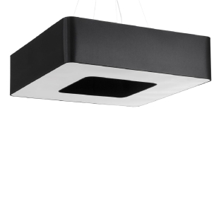 Żyrandol kwadratowy czarny URANO 80 cm