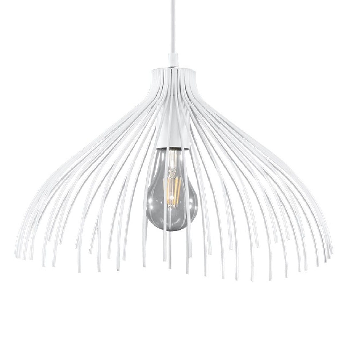 Lampa wisząca z drutu biała UMB E27