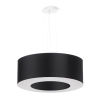 Żyrandol okrągły czarny SATURNO 50 cm