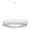 Okrągły żyrandol biały SATURNO SLIM 70 cm