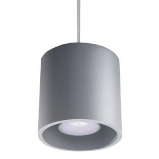 Lampa wisząca walec szara ORBIS GU10
