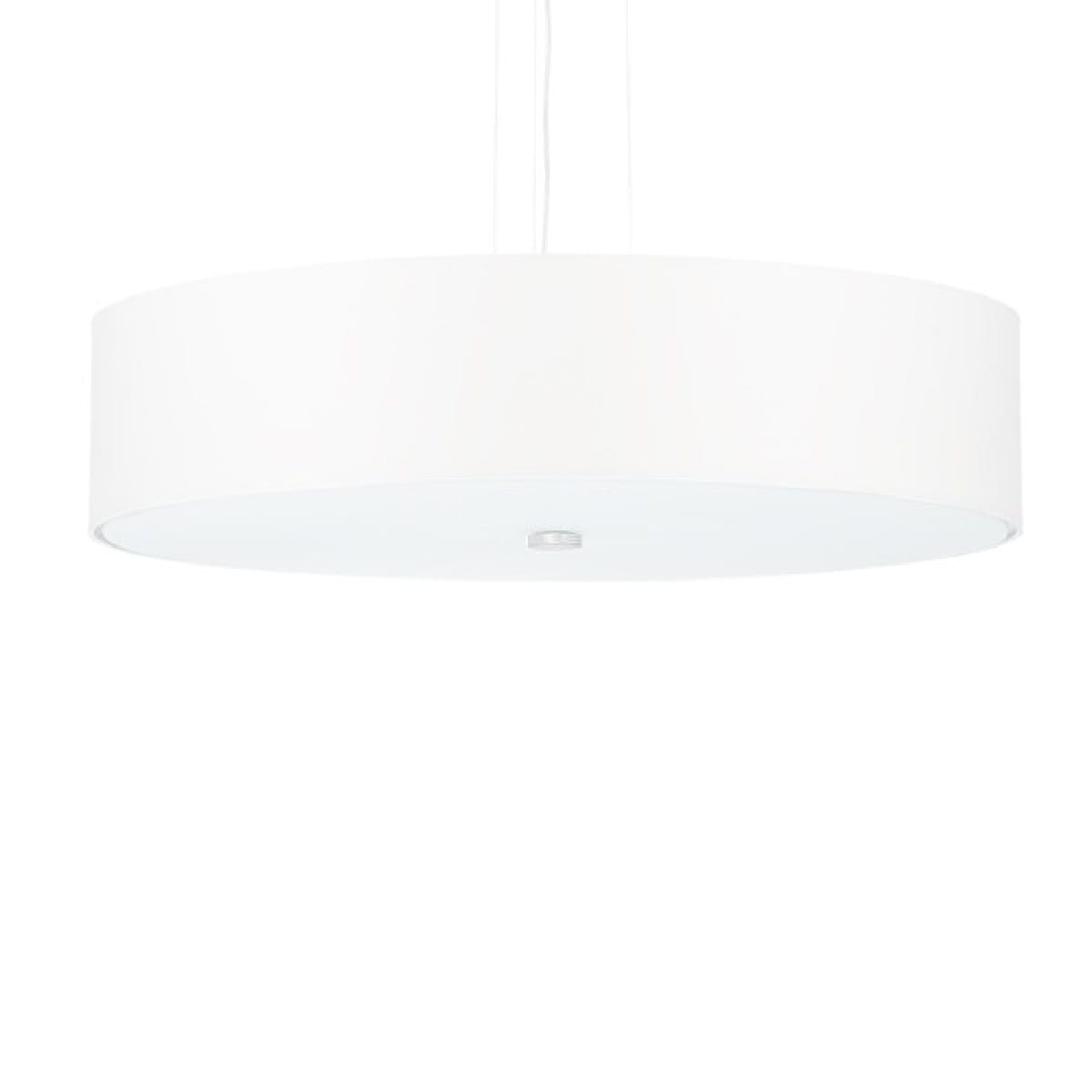 Lampa z abażurem wisząca biała SKALA 50 cm