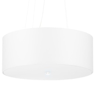 Lampa z abażurem wisząca biała SKALA 80 cm