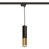 Lampa szynowa wisząca czarno złota tuba 1-fazowa