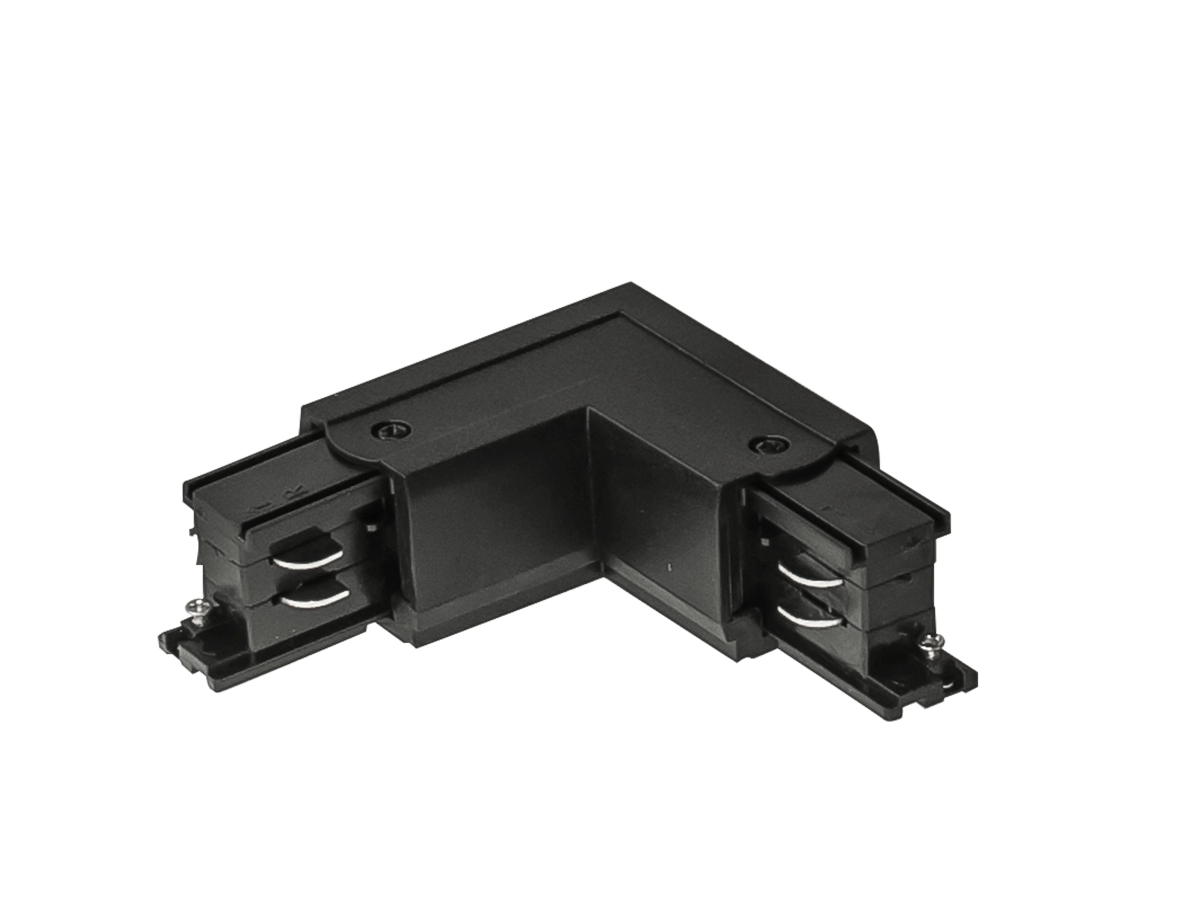 Łącznik do szyn oświetleniowych czarny trójfazowy