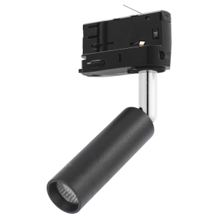 Reflektor na szynie czarny TRACER 3W neutralny 3-fazowy