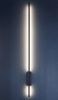Kinkiet podłużny pionowy czarny laser LUNA IP54 12W CCT 90cm aranżacja